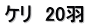 ケリ　20羽