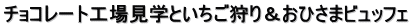 チョコレート工場見学といちご狩り＆おひさまビュッフェ